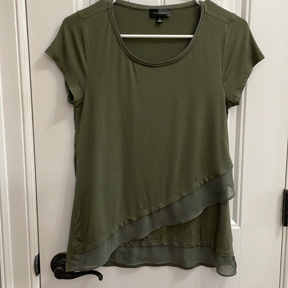The Limited army green shirt.  S